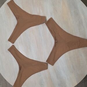 3pcs SKIMS JELLY SHEER DIPPED THONG/2X/ SIENNA/NWT